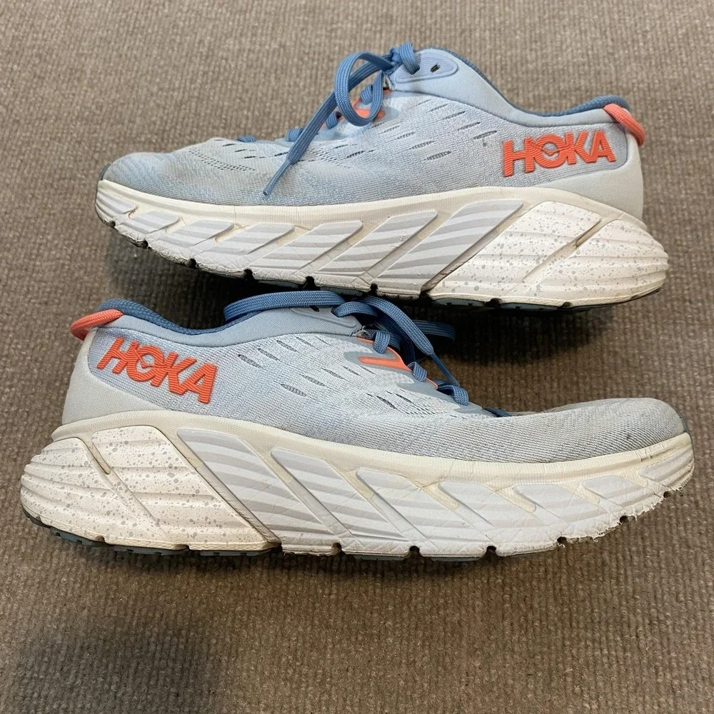 Hoka One One Gaviota 4‎ Shoes Womens Size 8 Blue Mesh Cushioned 1123199 BFPA